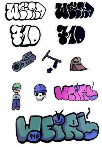 TeamWeird710 Sticker Set