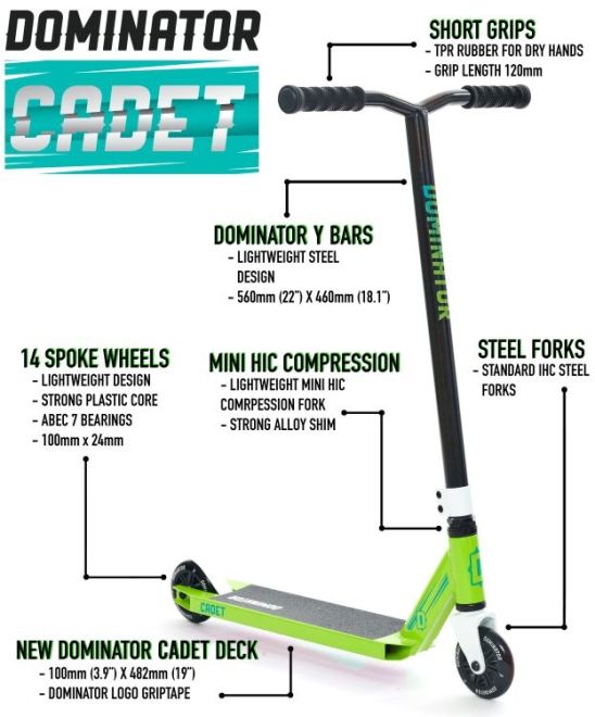 Monopattino Freestyle Dominator Cadet Blue White
