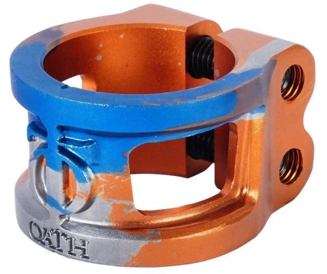 Oath Cage V2 Clamp Orange Blue Titanium