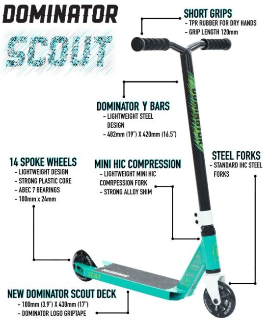 Monopattino Freestyle Dominator Scout Red White