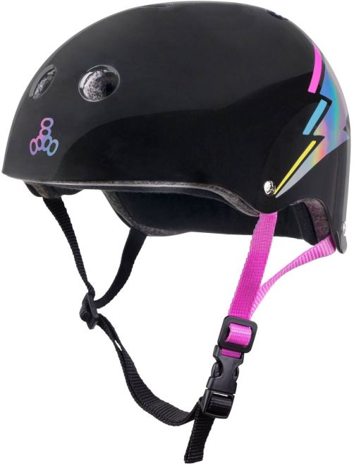 Casco Triple Eight Certified Sweatsaver S-M Black Hologram