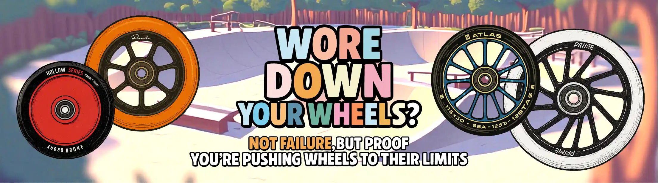 Wore down wheels